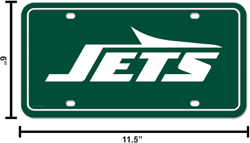 UNIQUELY ORIGINAL STORE NFL Football New York Jets Team Logo Metal Auto Tag 6" x 12" - Great for Truck/Car/SUV - Image 5